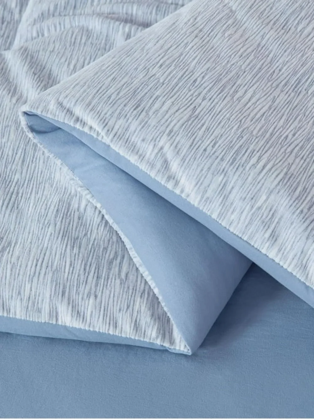 Light Blue Full 3 piece velvet comforter Set